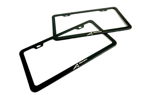 "A Spec" License Plate Frame - Black, Pair StickerFab