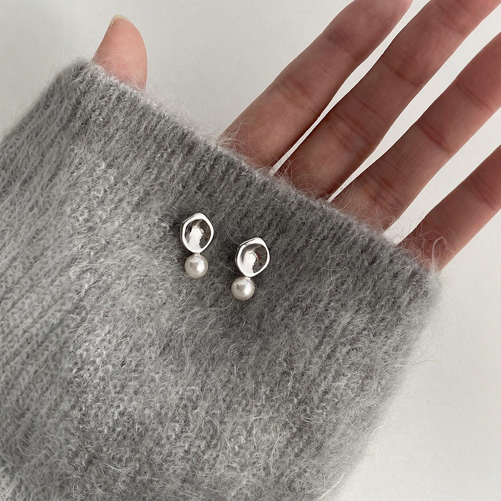 Pearl Geometric Stud Earrings For Women Vera Lux