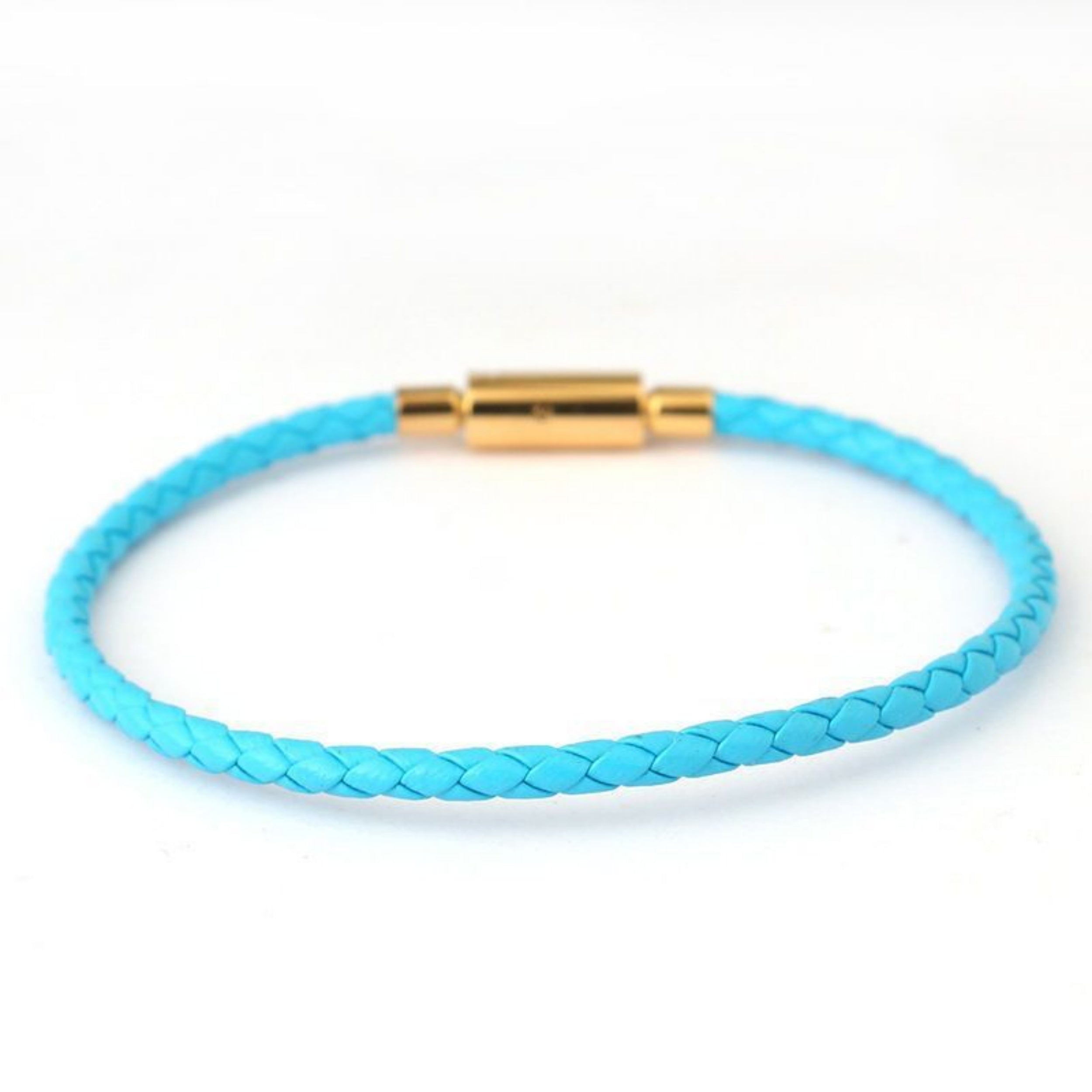 3.0mm Stainless Steel Leather Cord Bracelet With A Single Buckle And Wear-resistant Edging Vera Lux