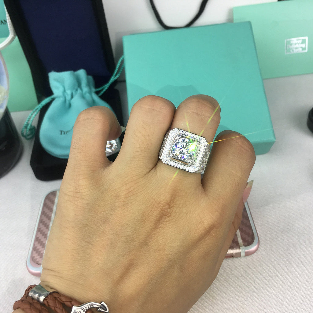 Fashion Ring, New Style Bold Men's Diamond Ring, Micro Pave Full Diamond Ring Vera Lux