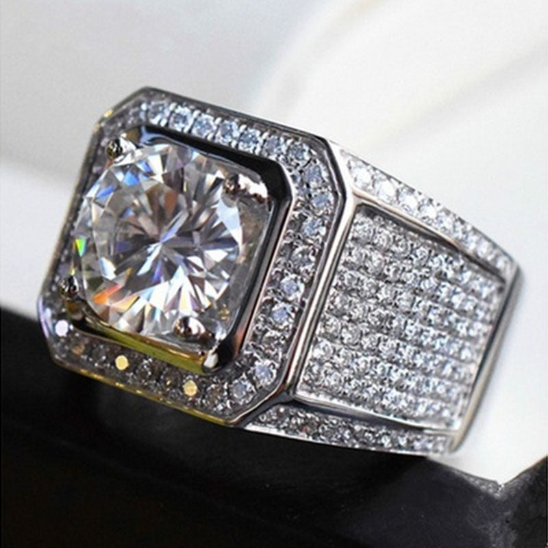 Fashion Ring, New Style Bold Men's Diamond Ring, Micro Pave Full Diamond Ring Vera Lux