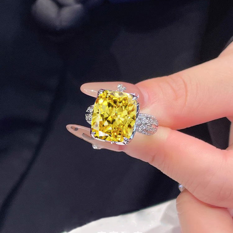 Large Carat Cushion Cut Diamond Simulant Ring, Vintage Pave Setting Proposal Ring For Her Vera Lux