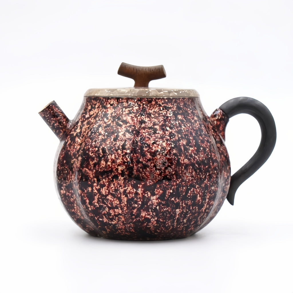 Pure 999 Fine Silver Elegant Metallic Teapot with Wooden Lid and  Handle-Finely crafted small teapot - Handicraft Vera Lux