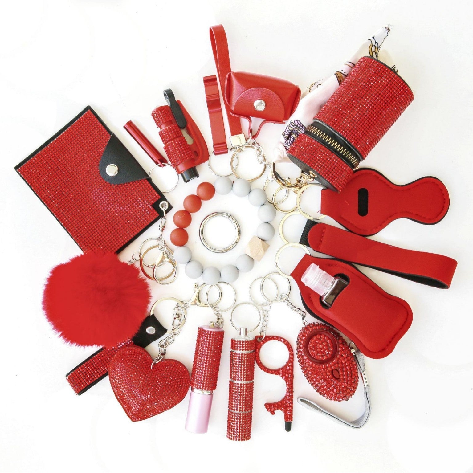 19-Piece Multifunctional Safety Defense Keychain Set Vera Lux