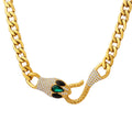 18K Gold Fashion Exquisite Snake Head Design Versatile Necklace Vera Lux