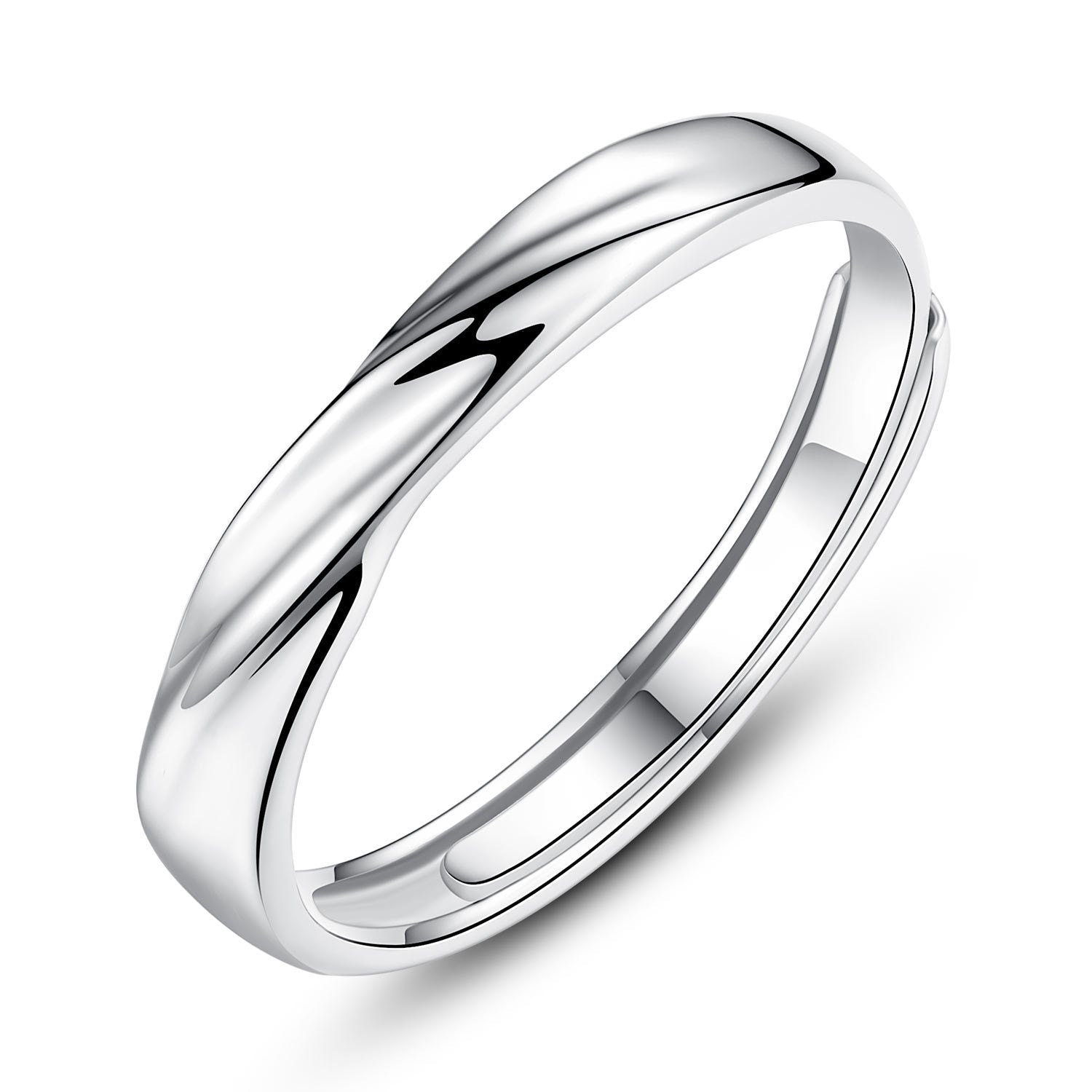 999 Pure Silver Love Together Couple Rings, His & Hers Pair, Niche Light Luxury, Premium INS Style Fashion Finger Rings Vera Lux