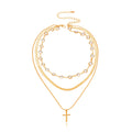 Fashion Rhinestone Necklace Cross Pendant Necklace For Women Vera Lux