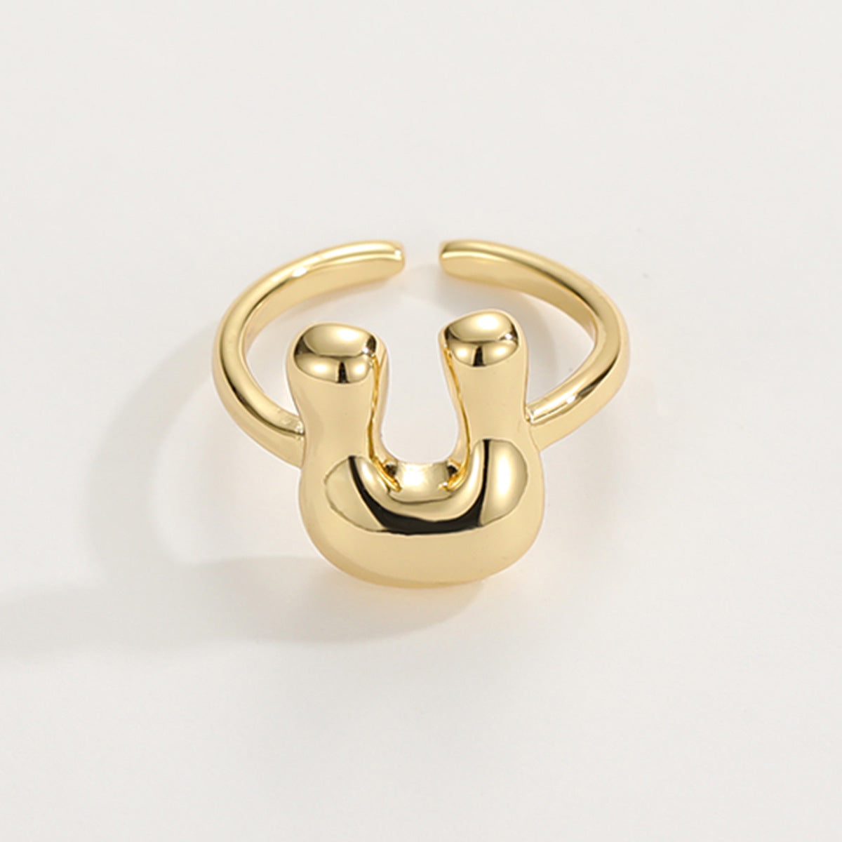 Adjustable English Letter Ring With Adjustable Opening Vera Lux