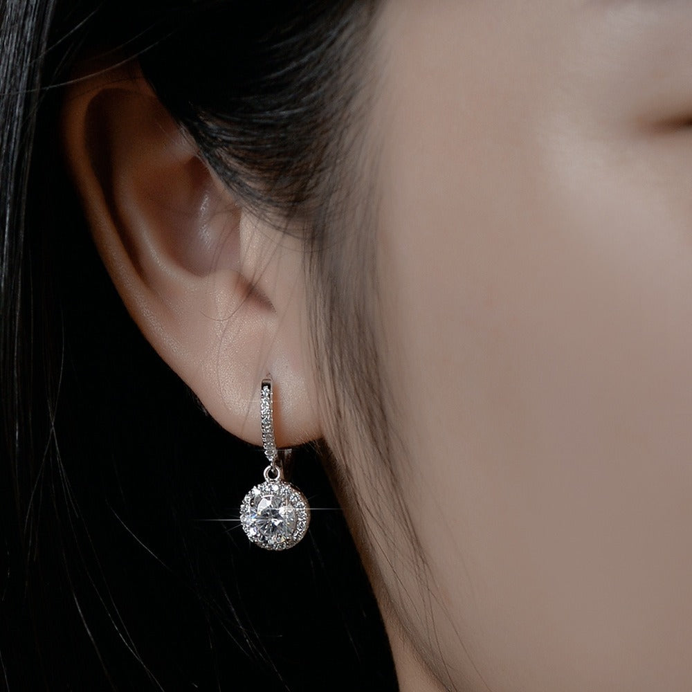 S925 sterling silver round earrings Vera Lux