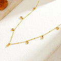 18K Gold Square Pink Purple Round Pendant Necklace Bracelet Vera Lux