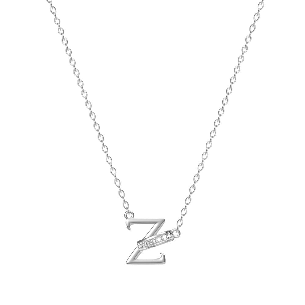 26-Letter Diamond-Embedded Unique Design Necklace For Women Vera Lux