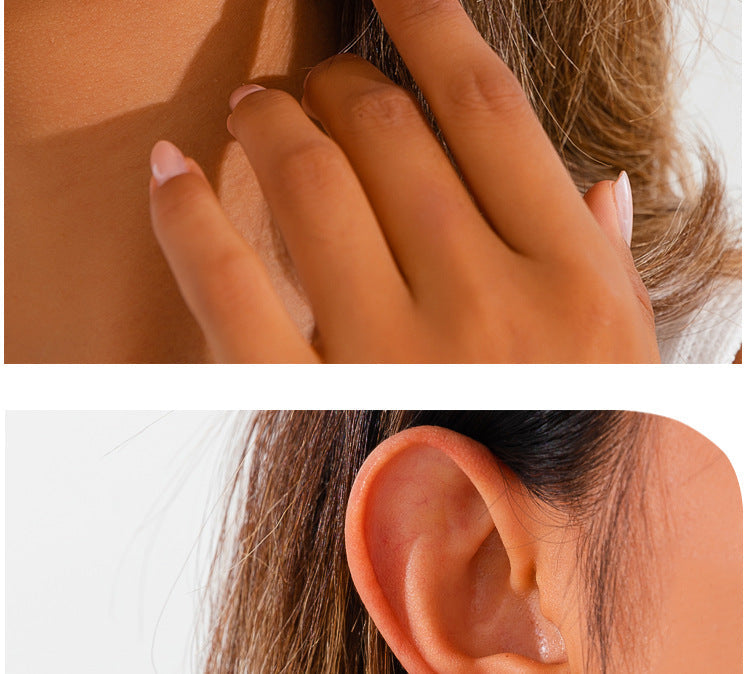 European And American Minimalist Glossy Heart-shaped Stainless Steel Earrings For Women. Light Luxury Minimalist Style. Exaggerated Heart-shaped Earrings. Versatile Accessories. Vera Lux