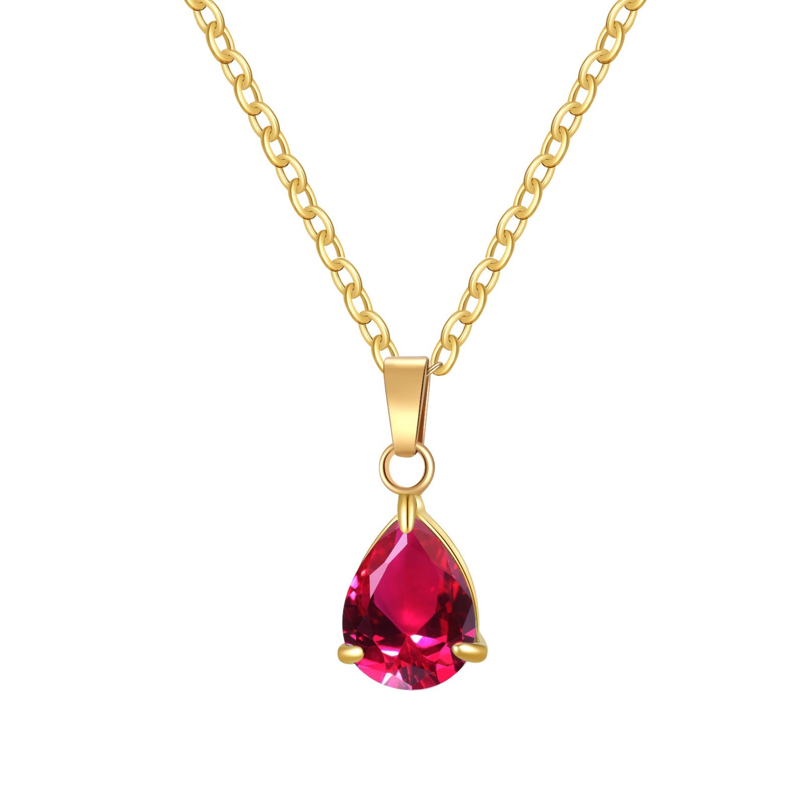 3A Water Drop Zircon Small Pendant Solitaire Pear-Shaped Zircon Womens Clavicle Chain Vera Lux