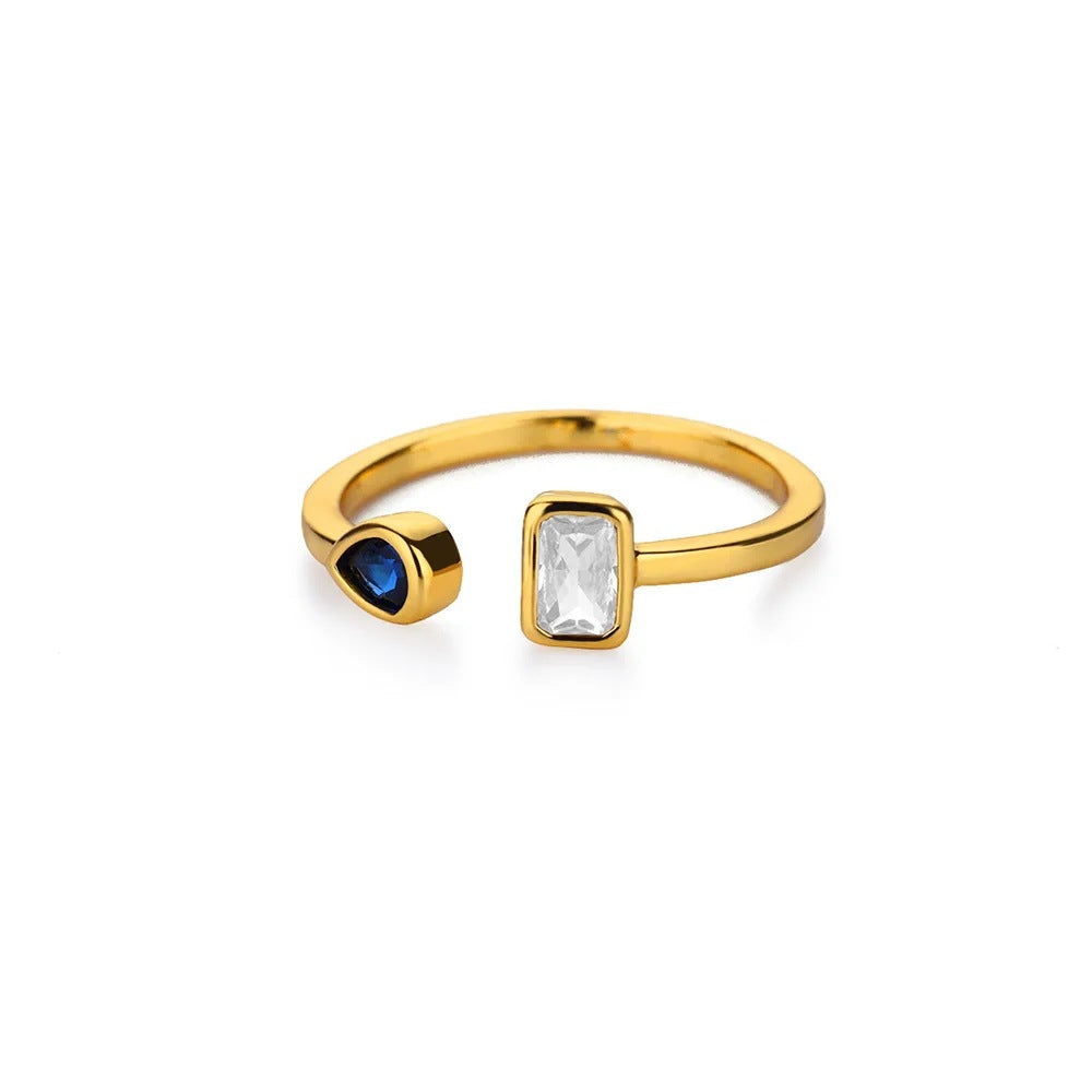 18k Gold-plated Ring, Niche And Unique, With Diamond Setting Vera Lux