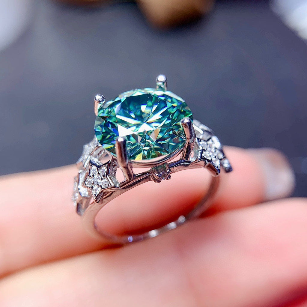 Luxury Milky Way Micro-Set Color Gemstone Ring Vera Lux