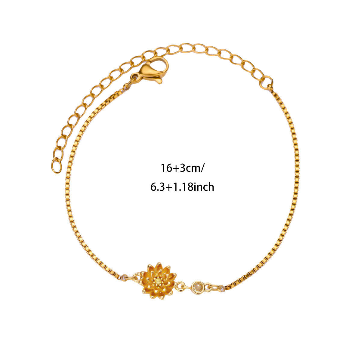 18 Gold December Birth Flower Bracelet Vera Lux