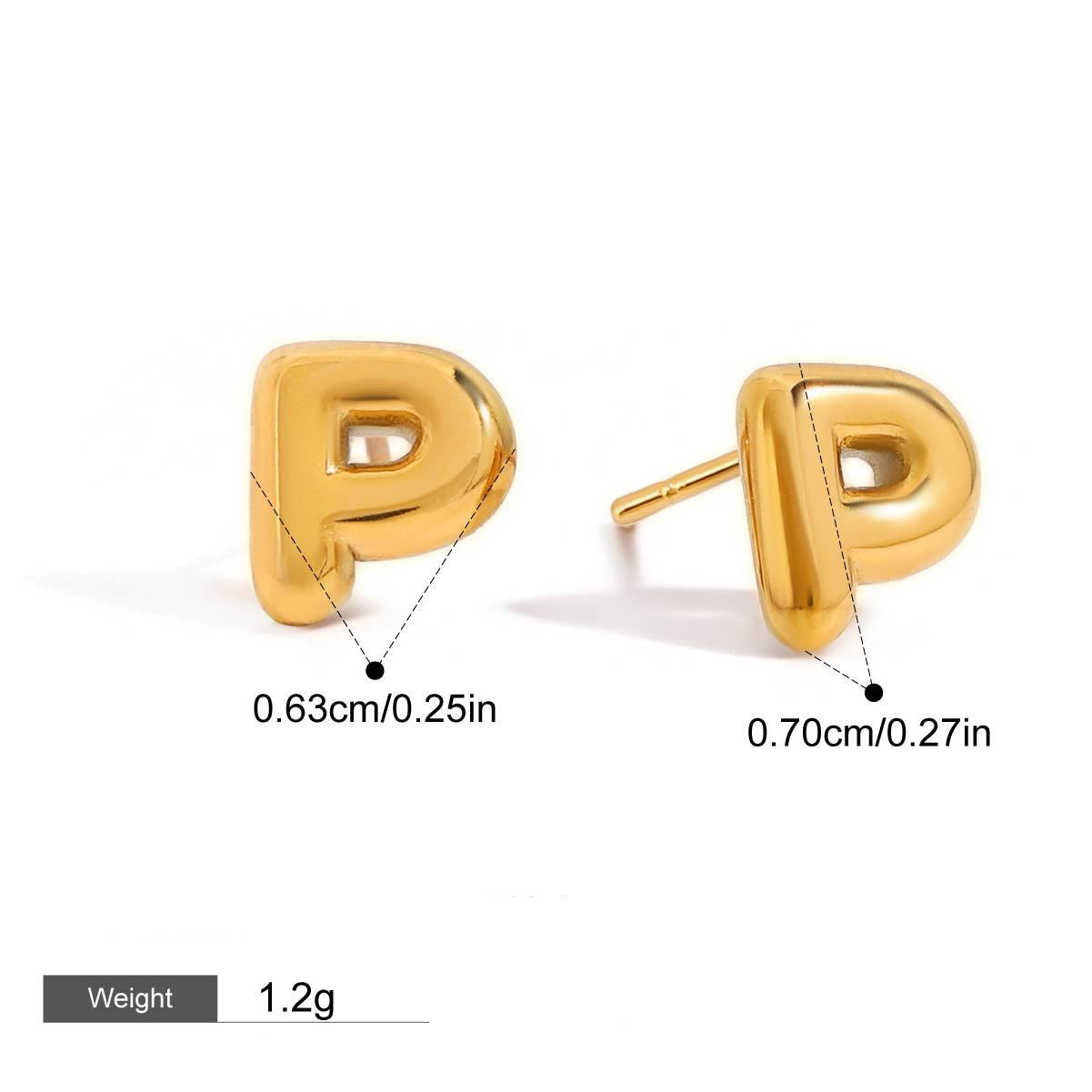 18K gold 26 letters design classic fashion earrings Vera Lux