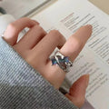 Dark Minimalist Trendy Ring For Men & Women, INS Niche Design, Adjustable High-End Index Finger Ring Vera Lux