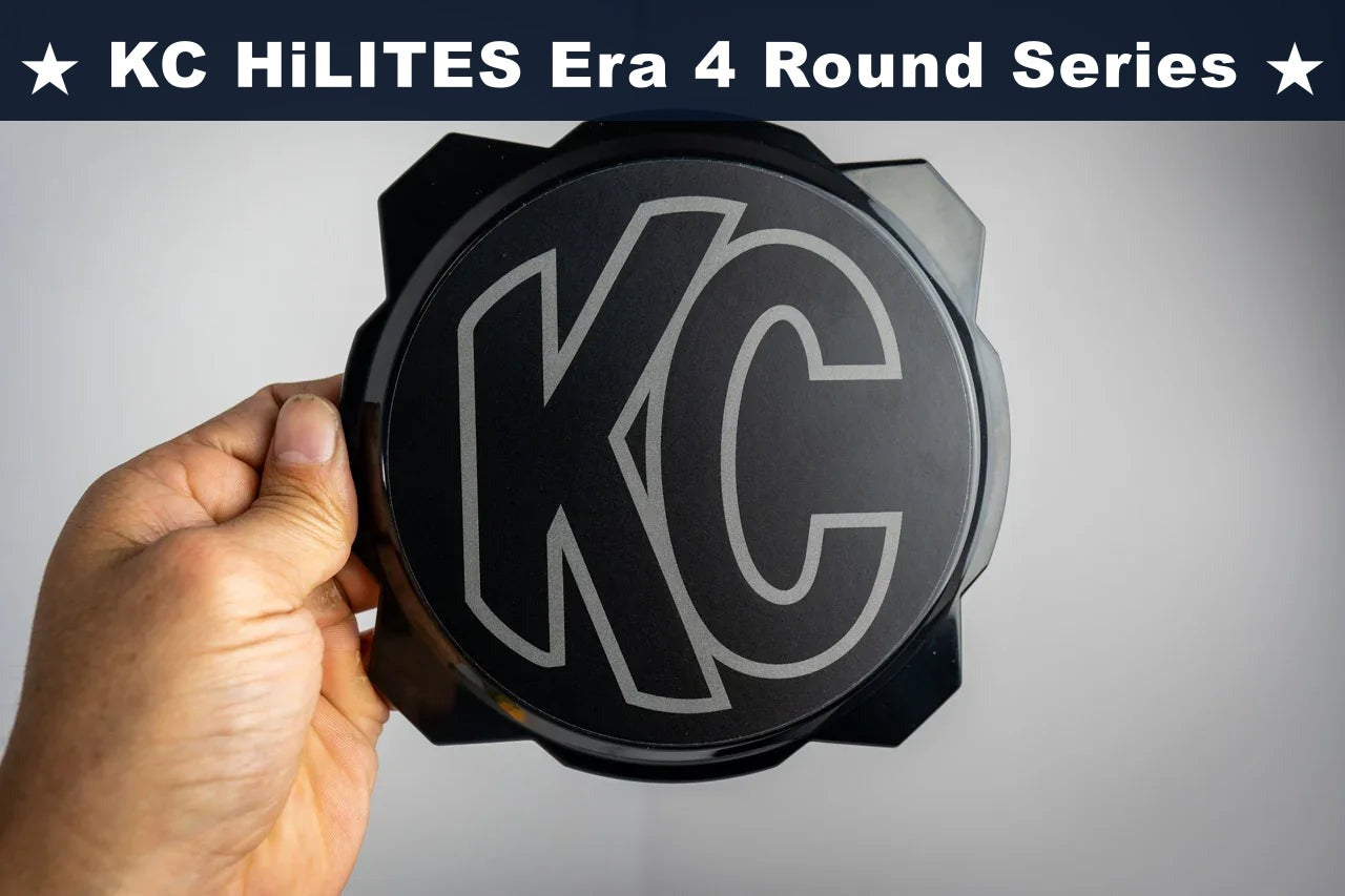 KC HiLITES Era 4 ROUND Series Light Cover Overlays - Universal StickerFab