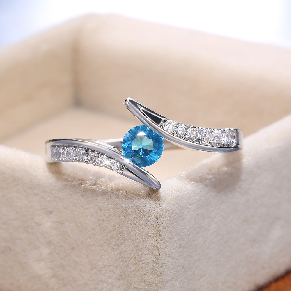 Fashionable Round Zircon Ring For Women Vera Lux