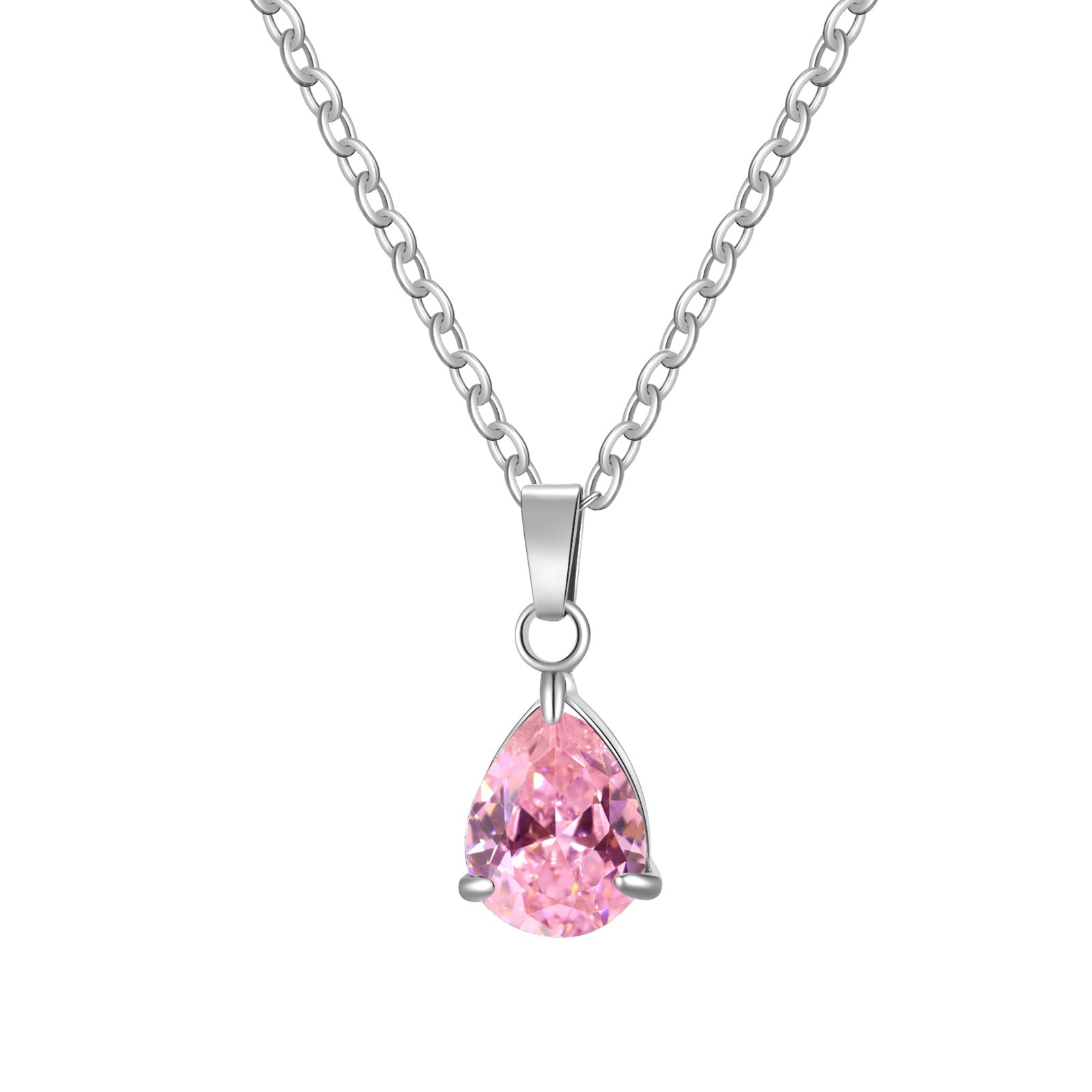 3A Water Drop Zircon Small Pendant Solitaire Pear-Shaped Zircon Womens Clavicle Chain Vera Lux