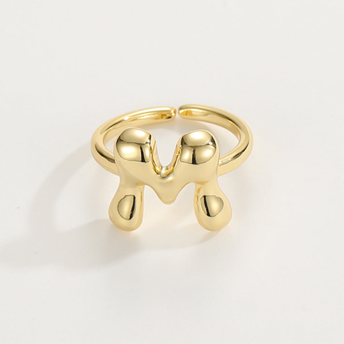 Adjustable English Letter Ring With Adjustable Opening Vera Lux