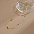 Non-fading Titanium Steel, Trendy And Niche Instagram-style, Light Luxury With A Premium Feel18K Gold Sugar-cube Emerald Set, Exquisitely Crafted And Versatile For Women This Summer Vera Lux