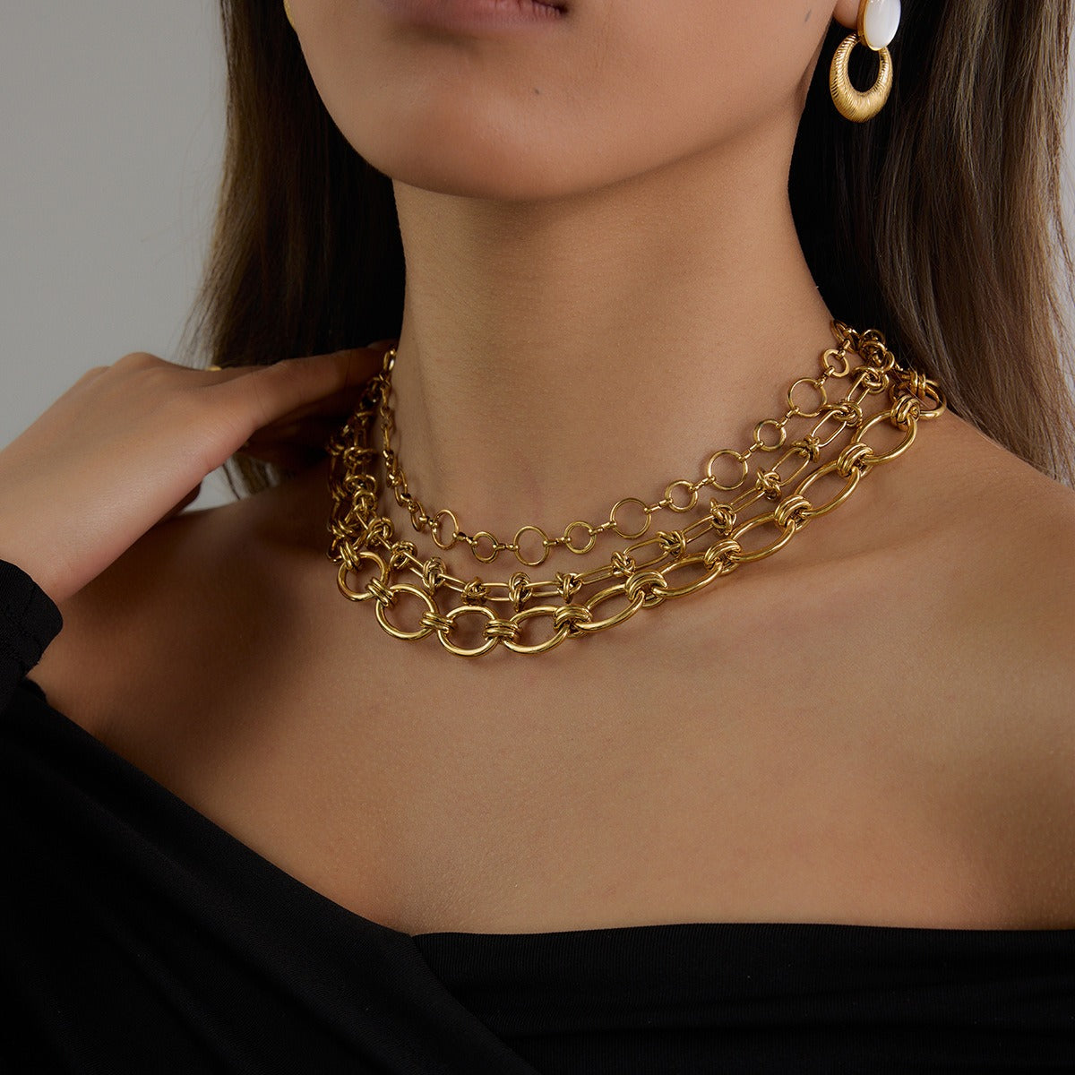 18K gold chain design simple and elegant necklace Vera Lux