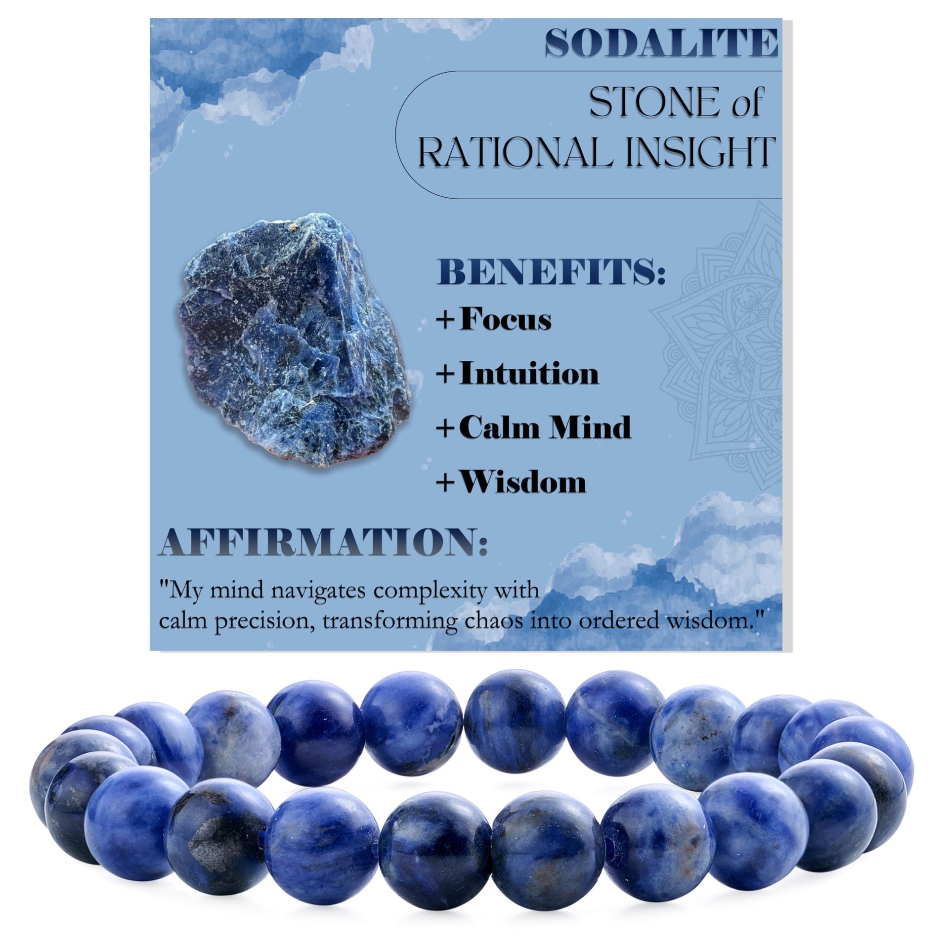 8mm Natural Stone Bead Bracelet White Turquoise Vera Lux