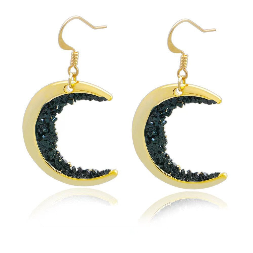 Light luxury moon rhinestone necklace Vera Lux