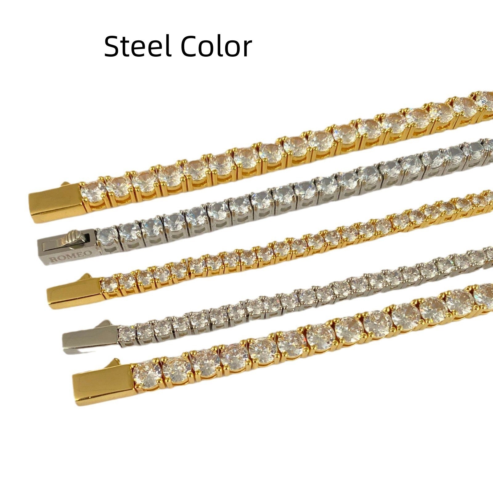 Stainless Steel Titanium Steel Zircon Bracelet Vera Lux