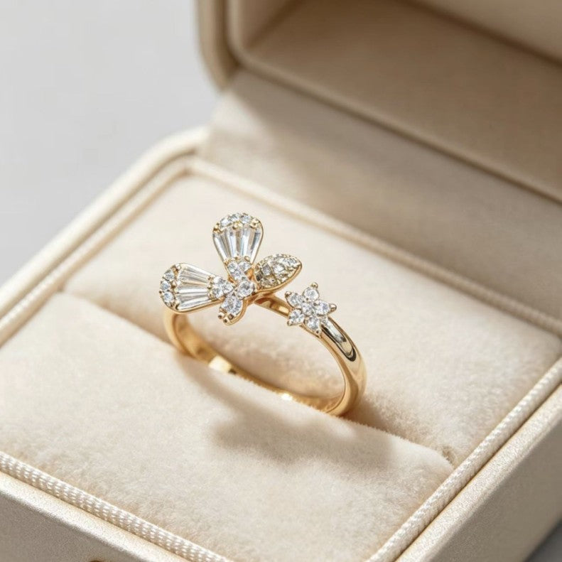 Fashionable Instagram-style Zircon Ring For Women Vera Lux