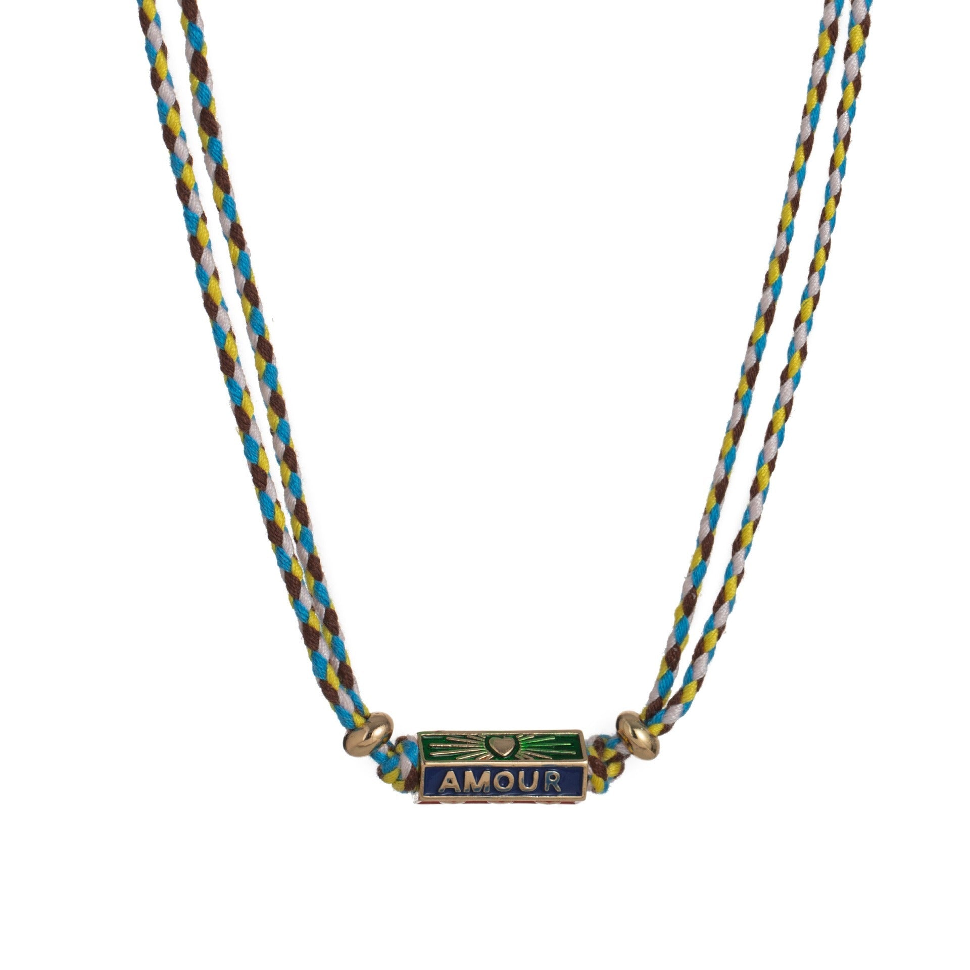 Bohemian style colorful love pendant necklace bracelet Vera Lux