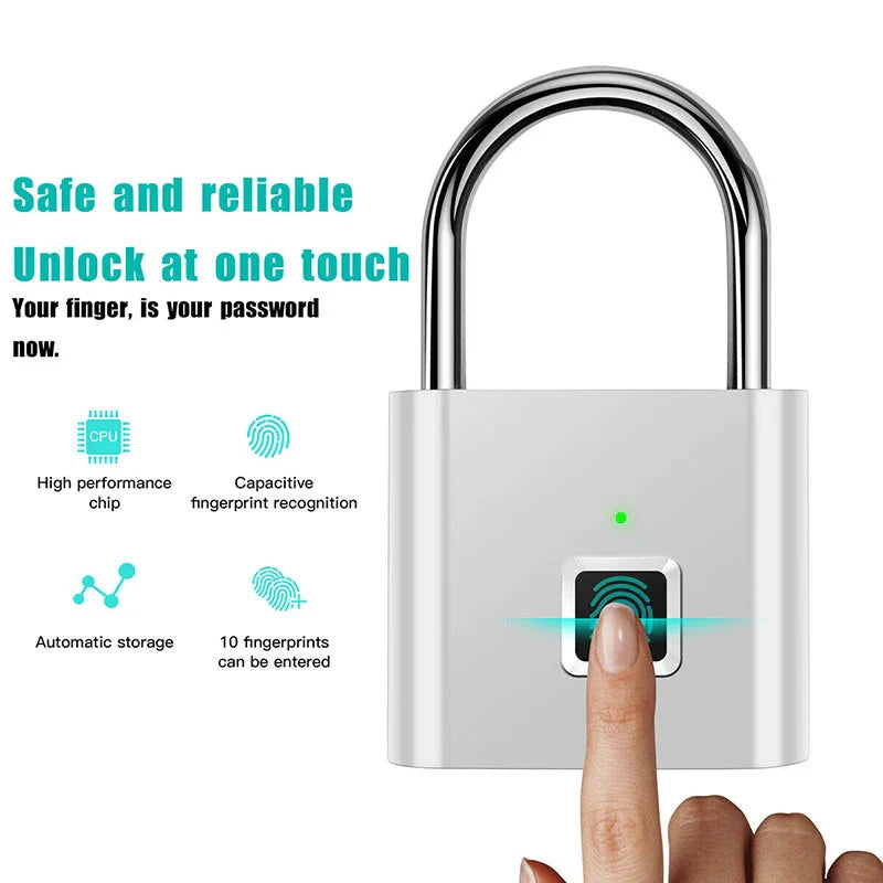 Smart Fingerprint Padlock Whatever the Treasure