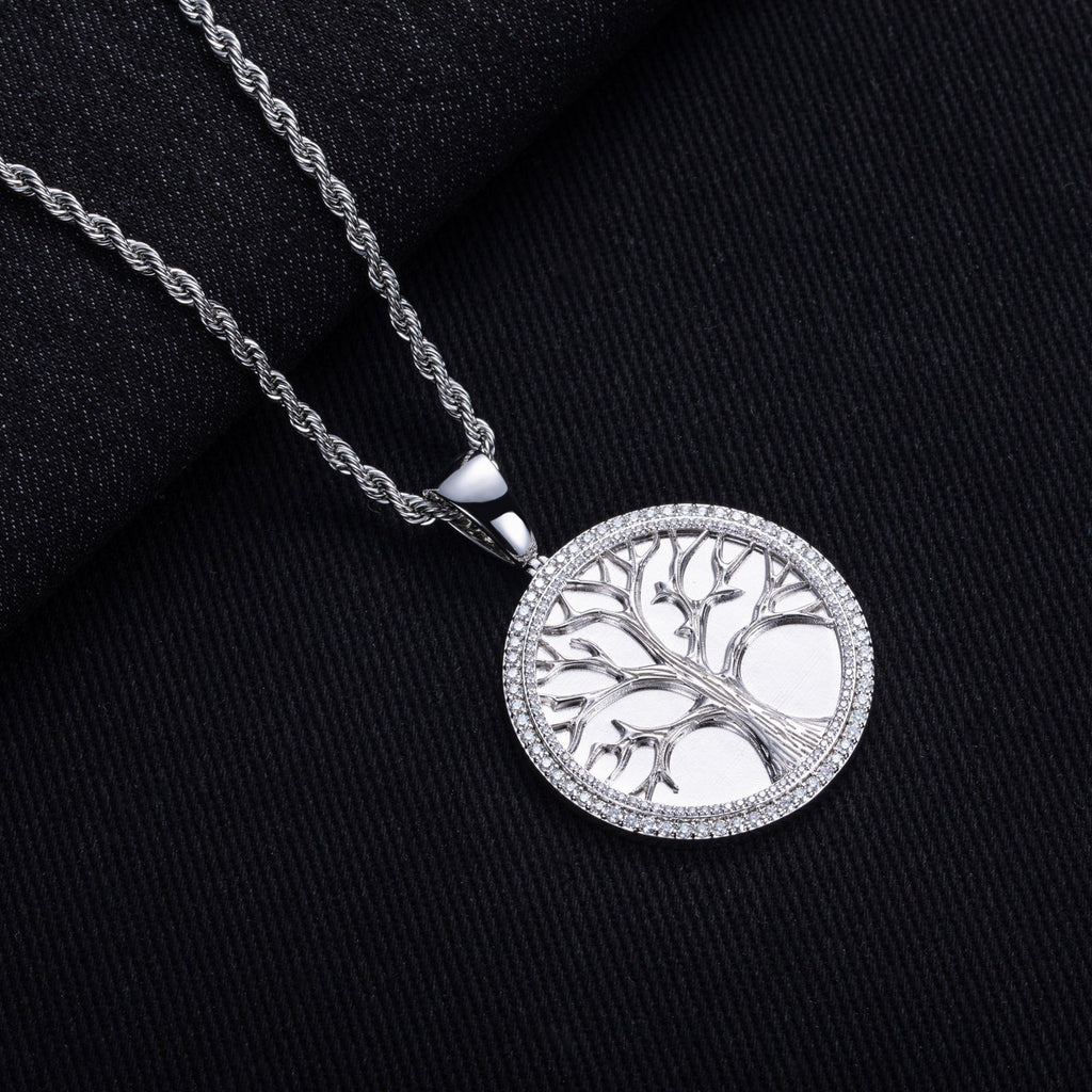 Minimalist Light-Luxury Copper Pendant With Diamonds Christmas Tree Design Vera Lux