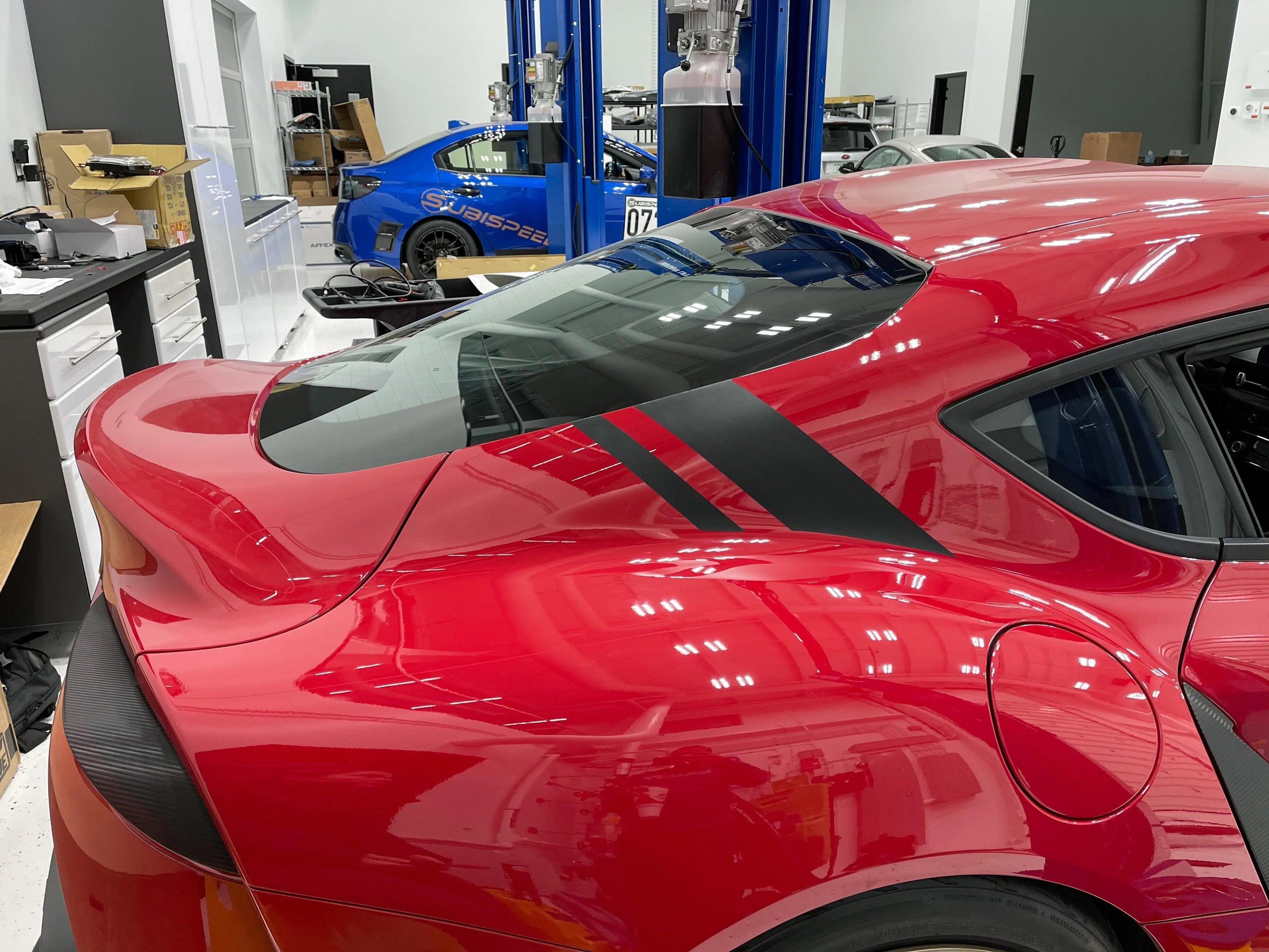 A91 Style Supra Rear Decklid Stripes - 2020+ Supra StickerFab