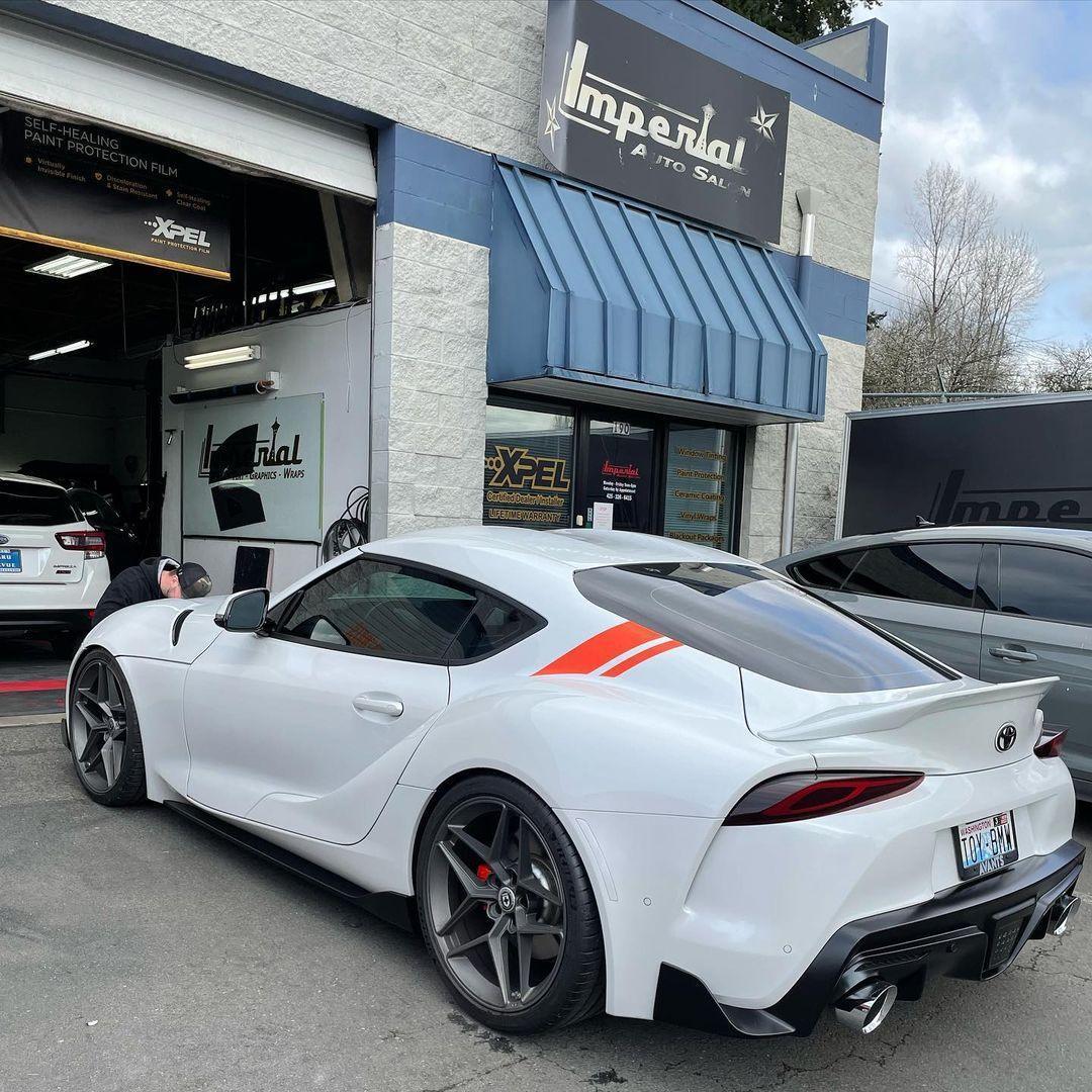 A91 Style Supra Rear Decklid Stripes - 2020+ Supra StickerFab