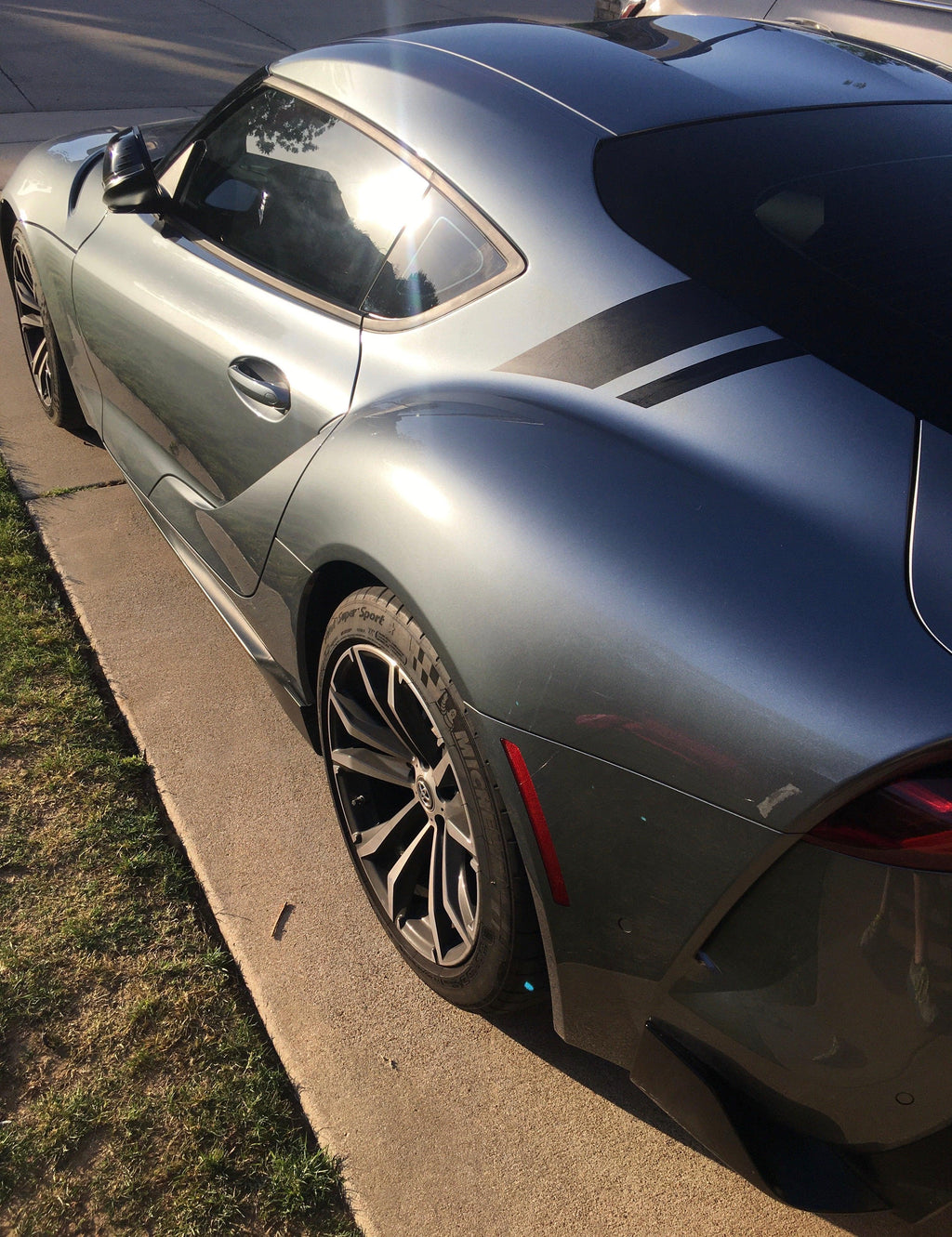 A91 Style Supra Rear Decklid Stripes - 2020+ Supra StickerFab