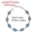 Retro ethnic style metal alloy turquoise anklet Vera Lux