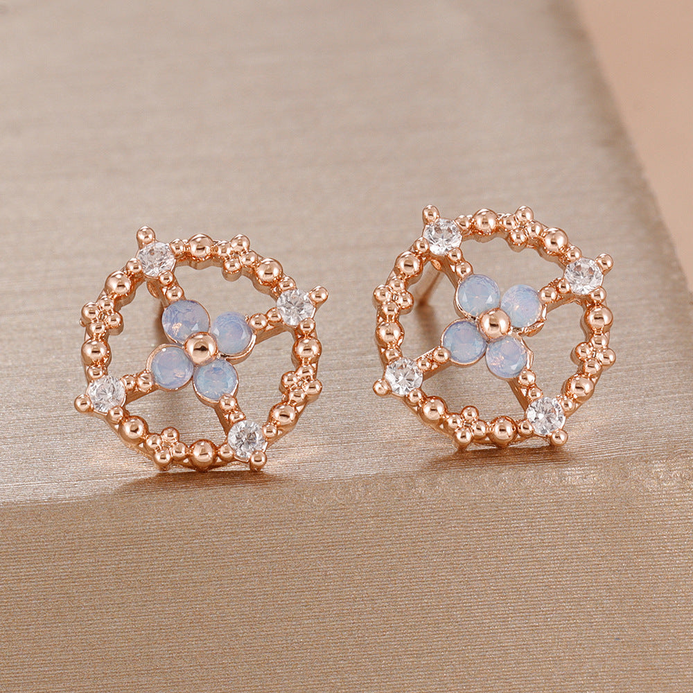 Exquisite Crystal Flower Earrings Vera Lux