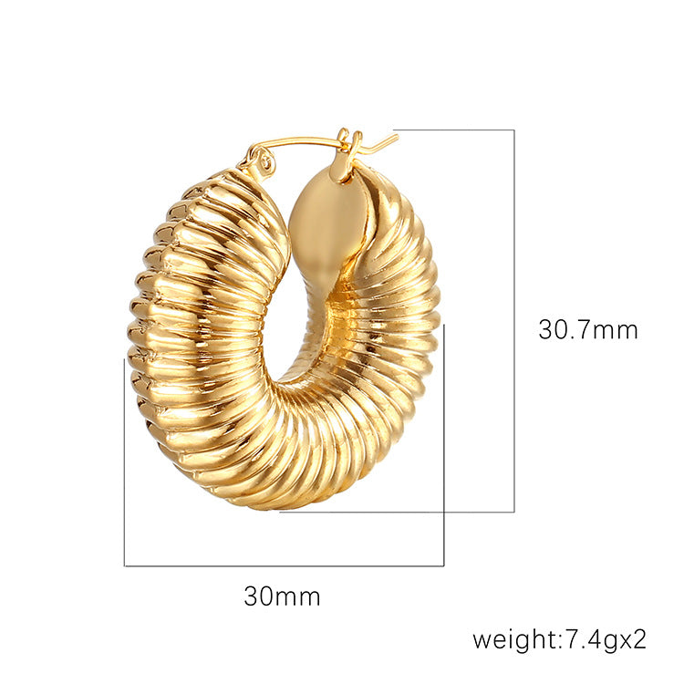 Trendy Women's Vintage Wave Earrings Vera Lux