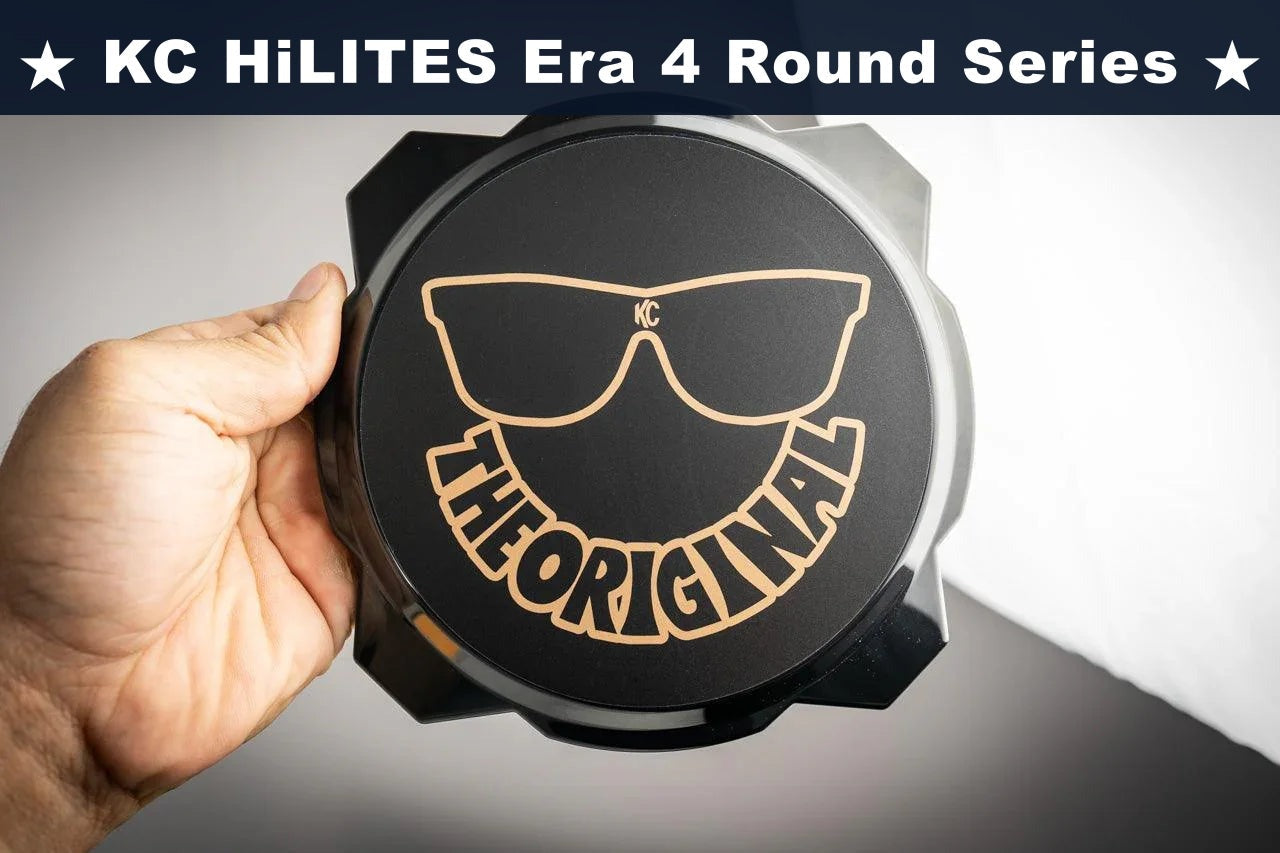 KC HiLITES Era 4 ROUND Series Light Cover Overlays - Universal StickerFab
