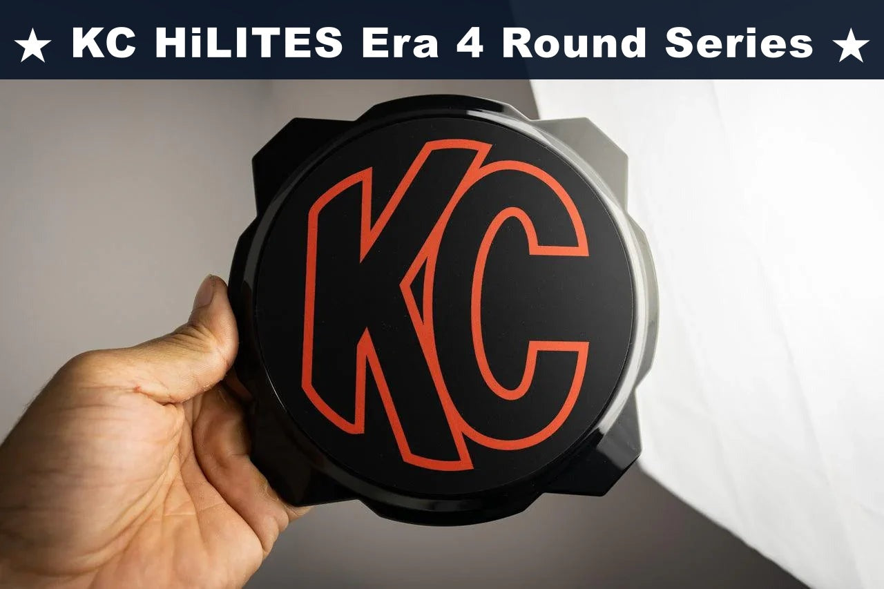 KC HiLITES Era 4 ROUND Series Light Cover Overlays - Universal StickerFab