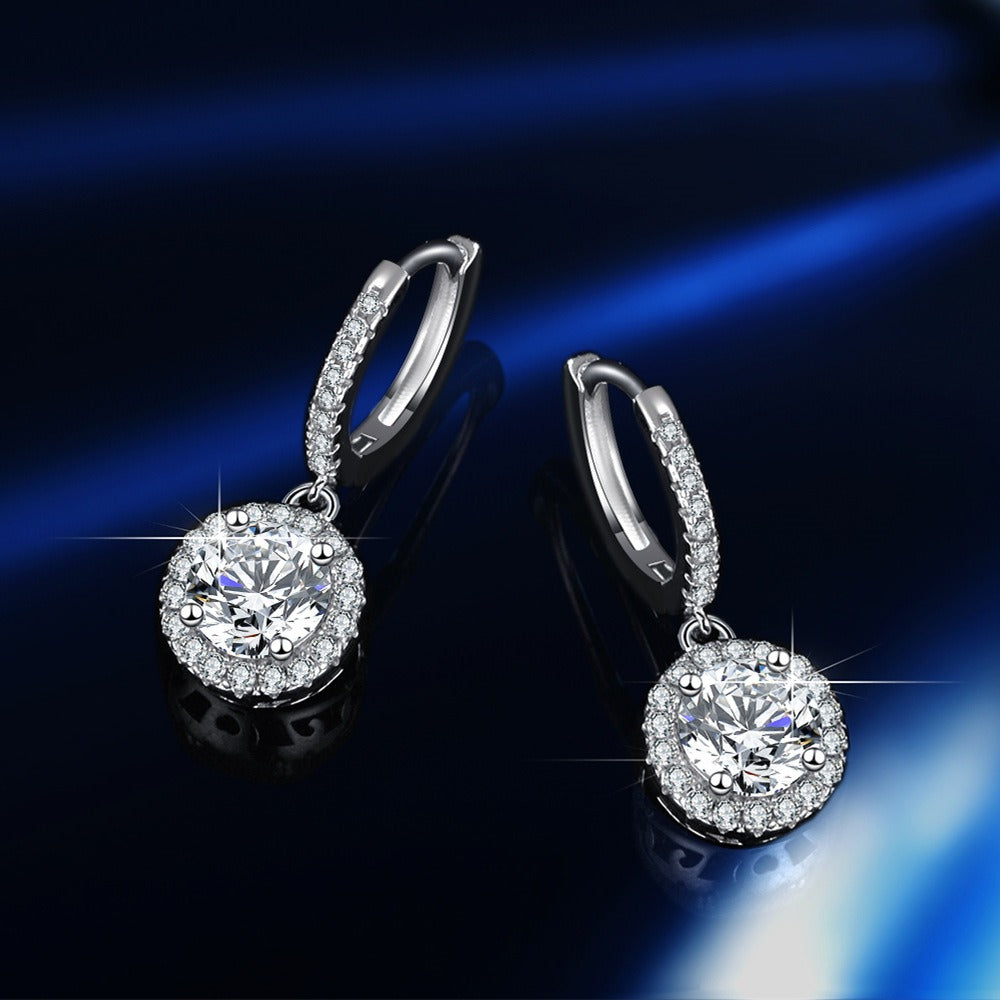 S925 sterling silver round earrings Vera Lux