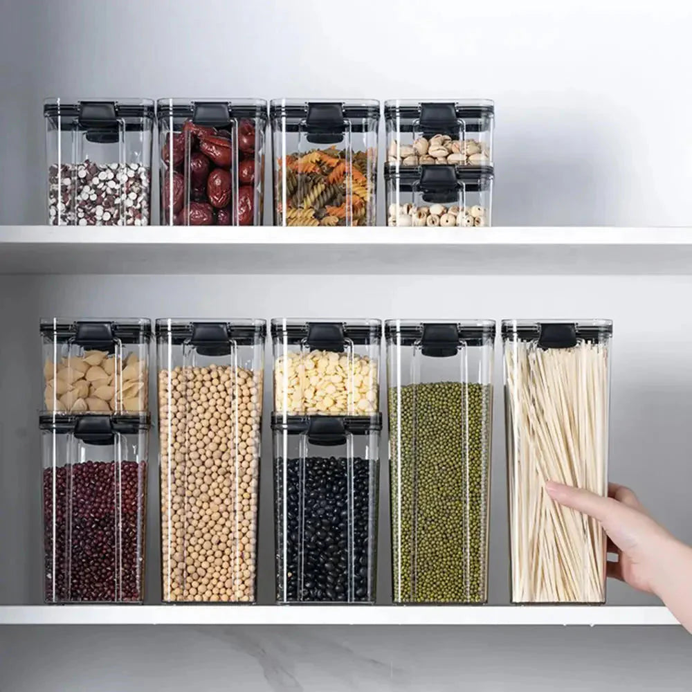 Multipurpose Food Storage Containers Set - Clear Jars with Lids for Cereal, Candy, and Dry Goods My Store
