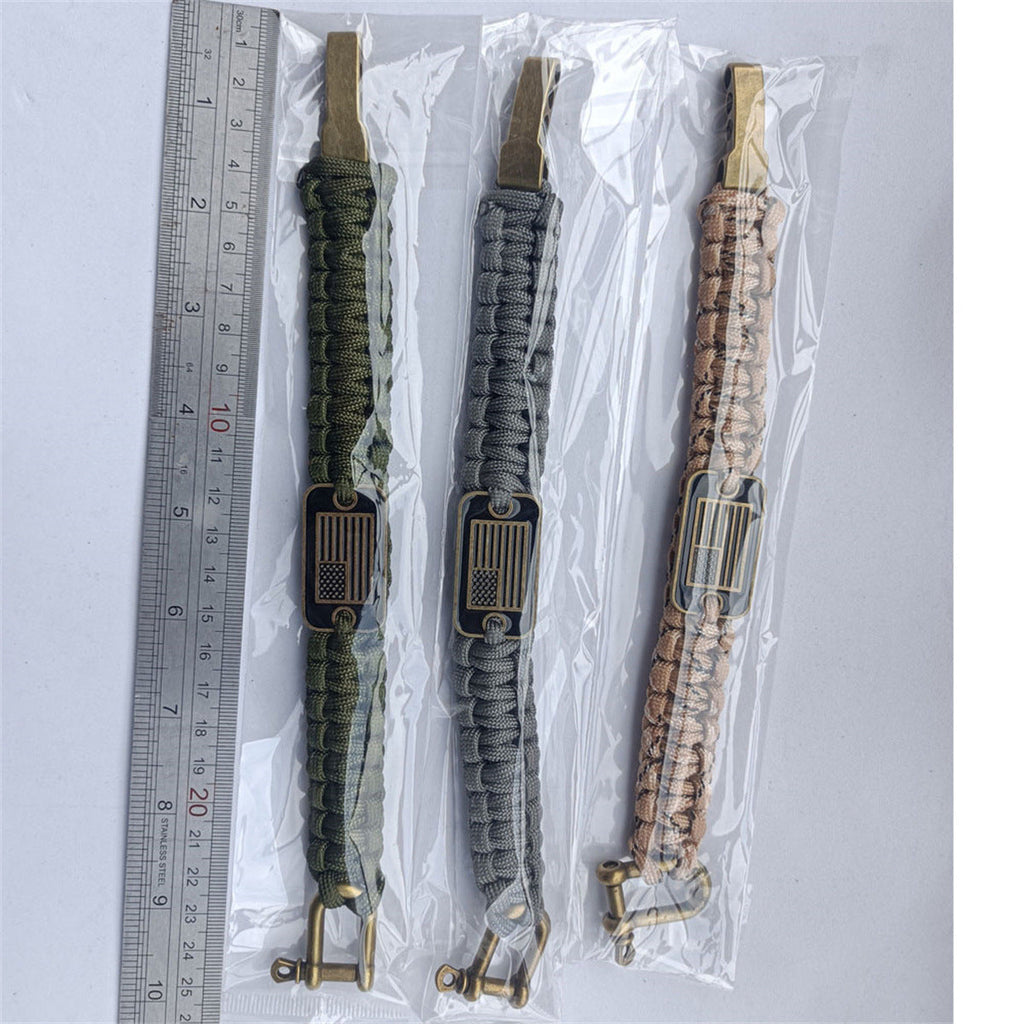Braided Paracord Bracelet With Survival Zinc Alloy Adjusting Buckle Vera Lux