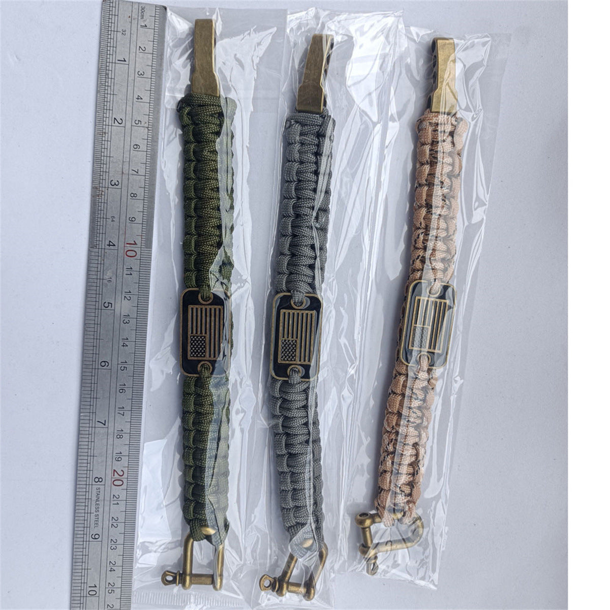 Braided Paracord Bracelet With Survival Zinc Alloy Adjusting Buckle Vera Lux