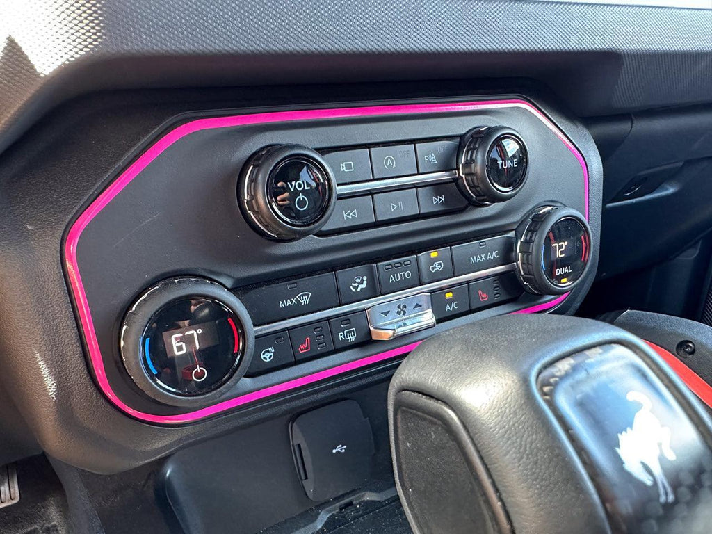 AC Controls Outline (Standard Series) - 2021+ Bronco StickerFab