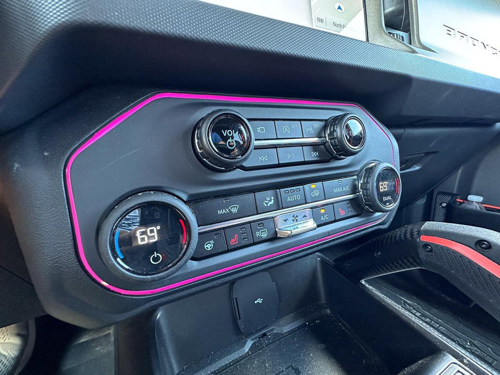 AC Controls Outline (Standard Series) - 2021+ Bronco StickerFab