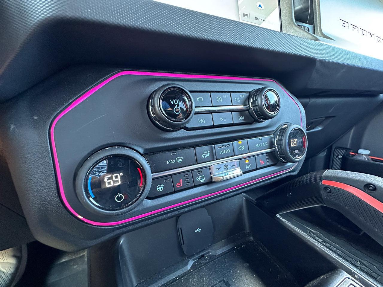 AC Controls Outline (Standard Series) - 2021+ Bronco StickerFab